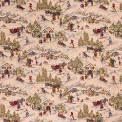 MORZINE - Tissu Jacquard Tapisserie