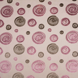 RAPHAEL Rose - Tissu Jacquard Velours