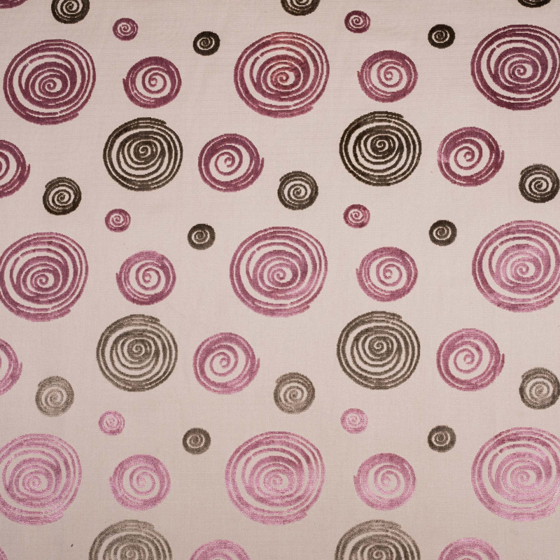 RAPHAEL Rose - Tissu Jacquard Velours