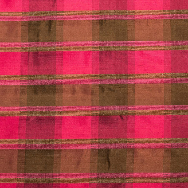EMBASSY Fuschia - Tissu Jacquard Taffetas