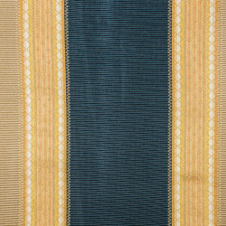 LARGES RAYURES Bleu - Tissu Jacquard plat Rayures