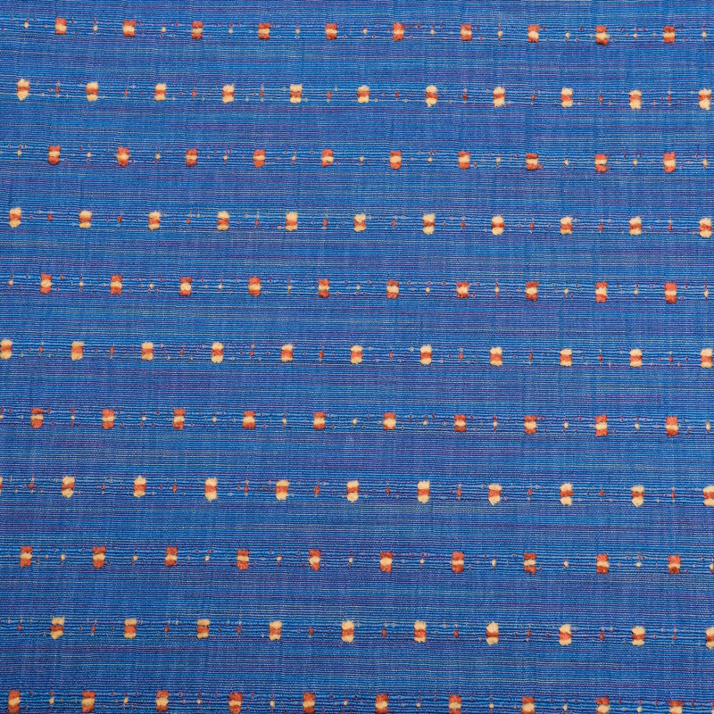COCO Bleu - Tissu Jacquard Taffetas 