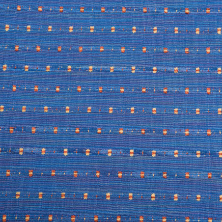 COCO Bleu - Tissu Jacquard Taffetas 