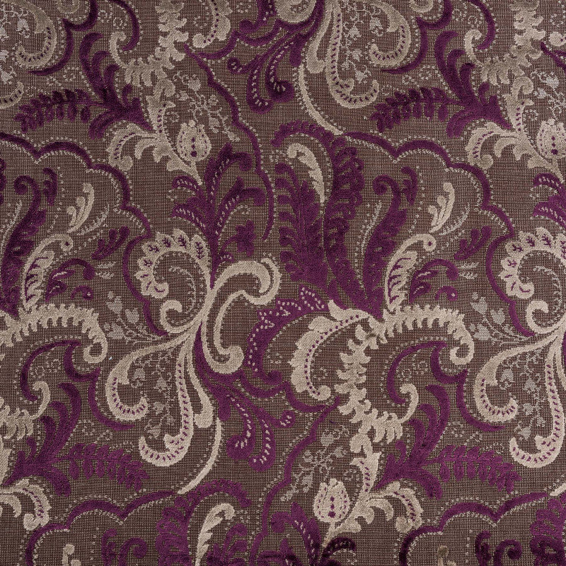 IMPULSE Violet - Tissu Jacquard Velours