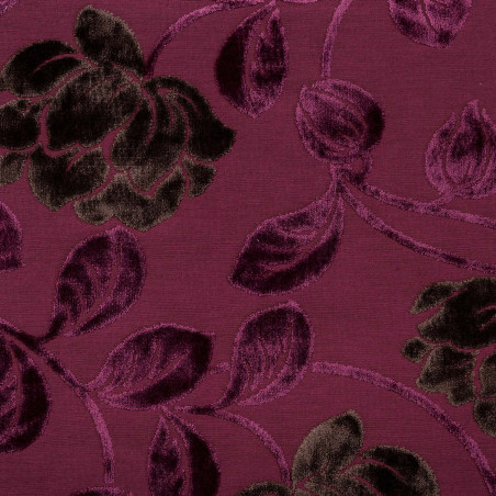 BEWLEY Aubergine - Tissu Jacquard Velours