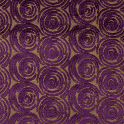 ALLEGRI Spirales Violet - Tissu Jacquard Velours