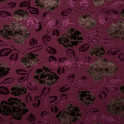 BEWLEY Aubergine - Tissu Jacquard Velours