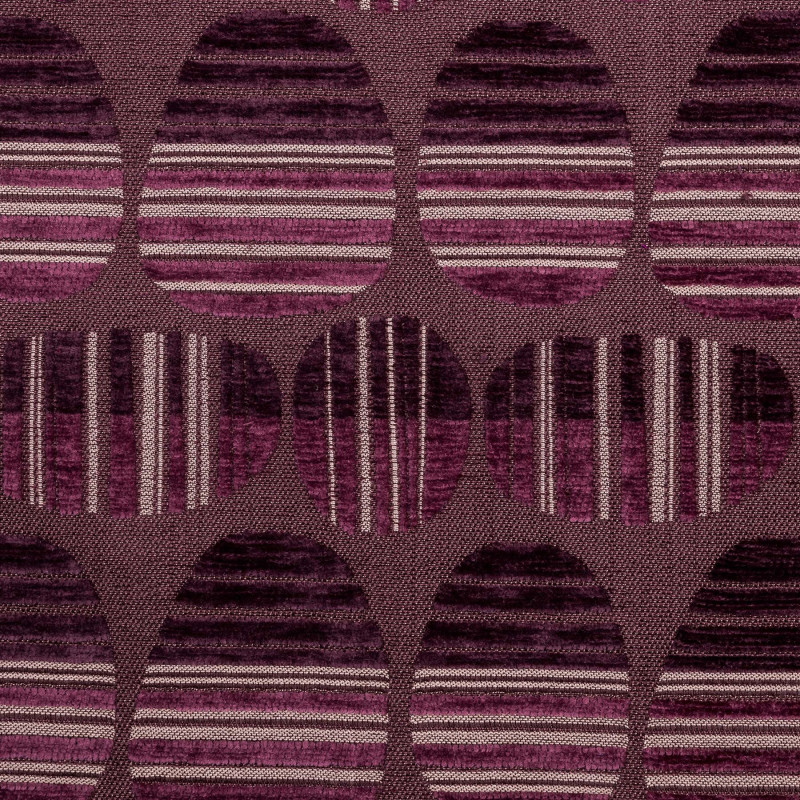 NUALIS Prune - Tissu Jacquard Chenillé