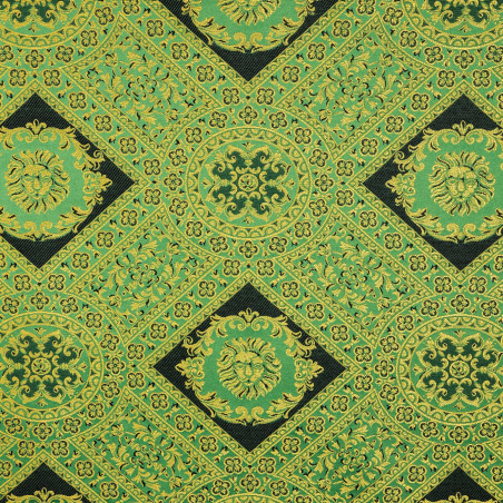 VERSACE Vert Or - Tissu Jacquard soierie