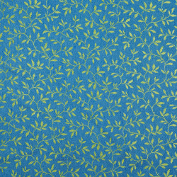 DANTE Vert Bleu - Tissu Jacquard Damassé