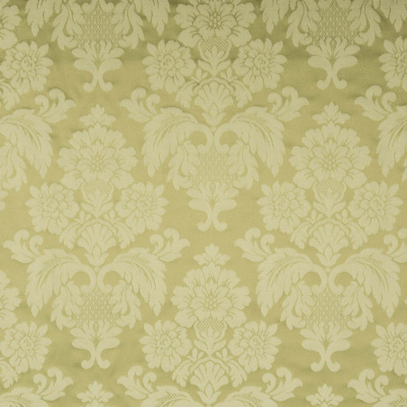 DAMAS MEDAILLON Tilleul - Tissu Jacquard Damassé