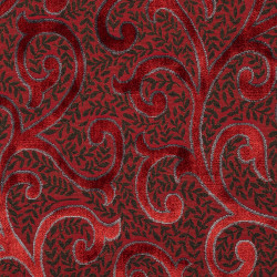 DUCHESSA Rouge - Tissu Jacquard velours