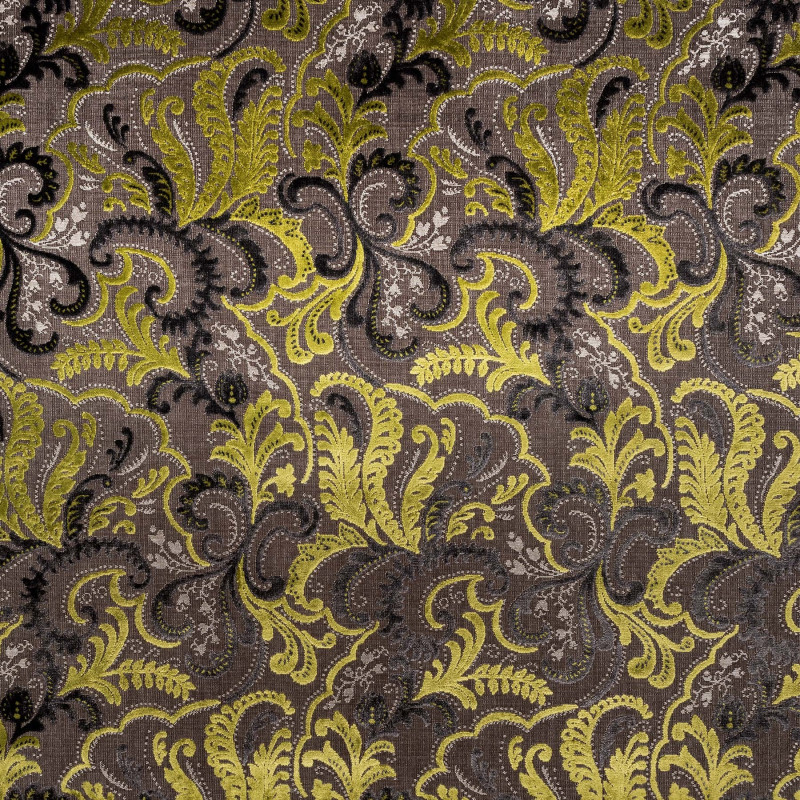 IMPULSE Anis - Tissu Jacquard Velours